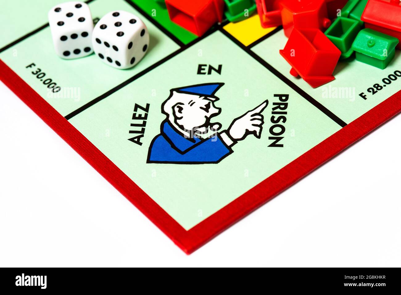 Close up of French Monopoly Board Stock Photo - Alamy