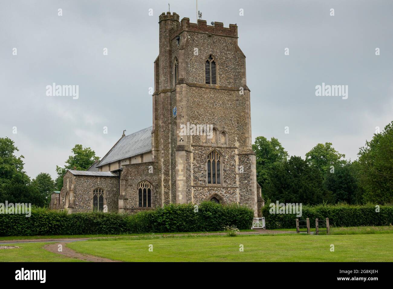 Exterior view of St Mary's Church Dennington Suffolk UK Stock Photo