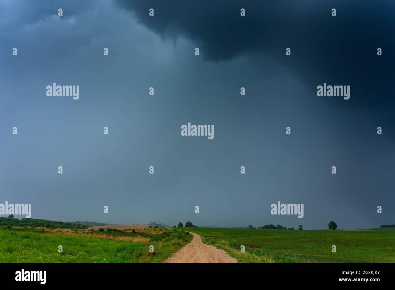 Thunder lightning storm clouds with lot of ligtning bolts Stock Photo ...