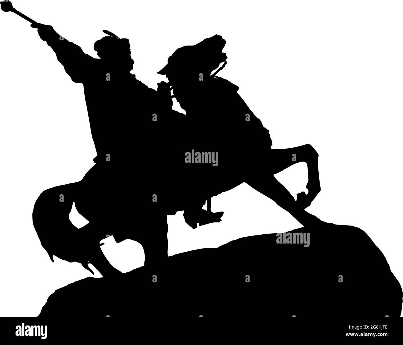 Bogdan Khmelnitsky monument Kiev Ukraine Stock Vector