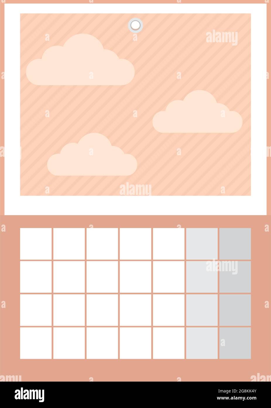 decorative calendar planner on white background Stock Vector Image & Art Alamy