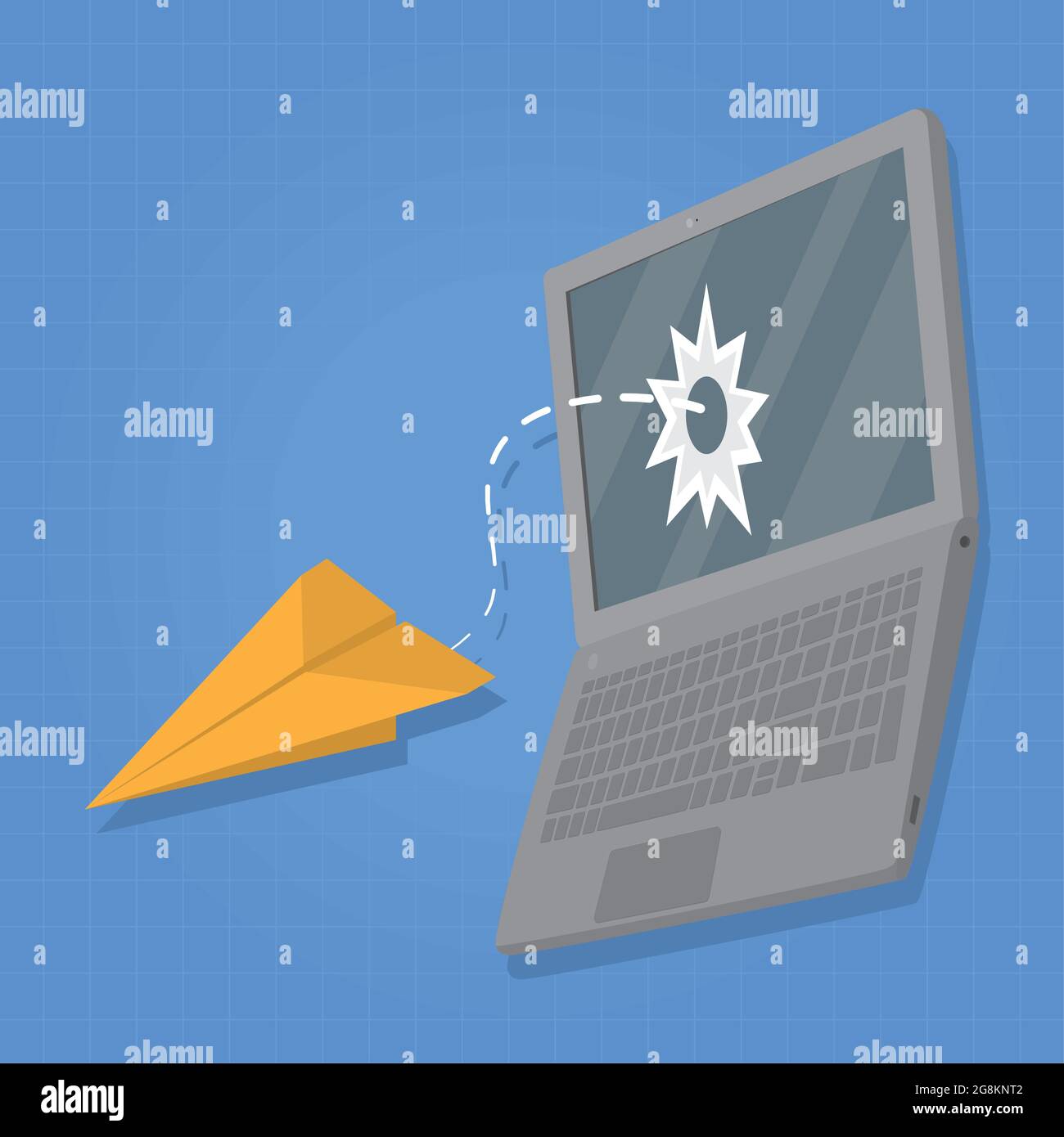 paper plane and laptop computer Stock Vector Image & Art Alamy