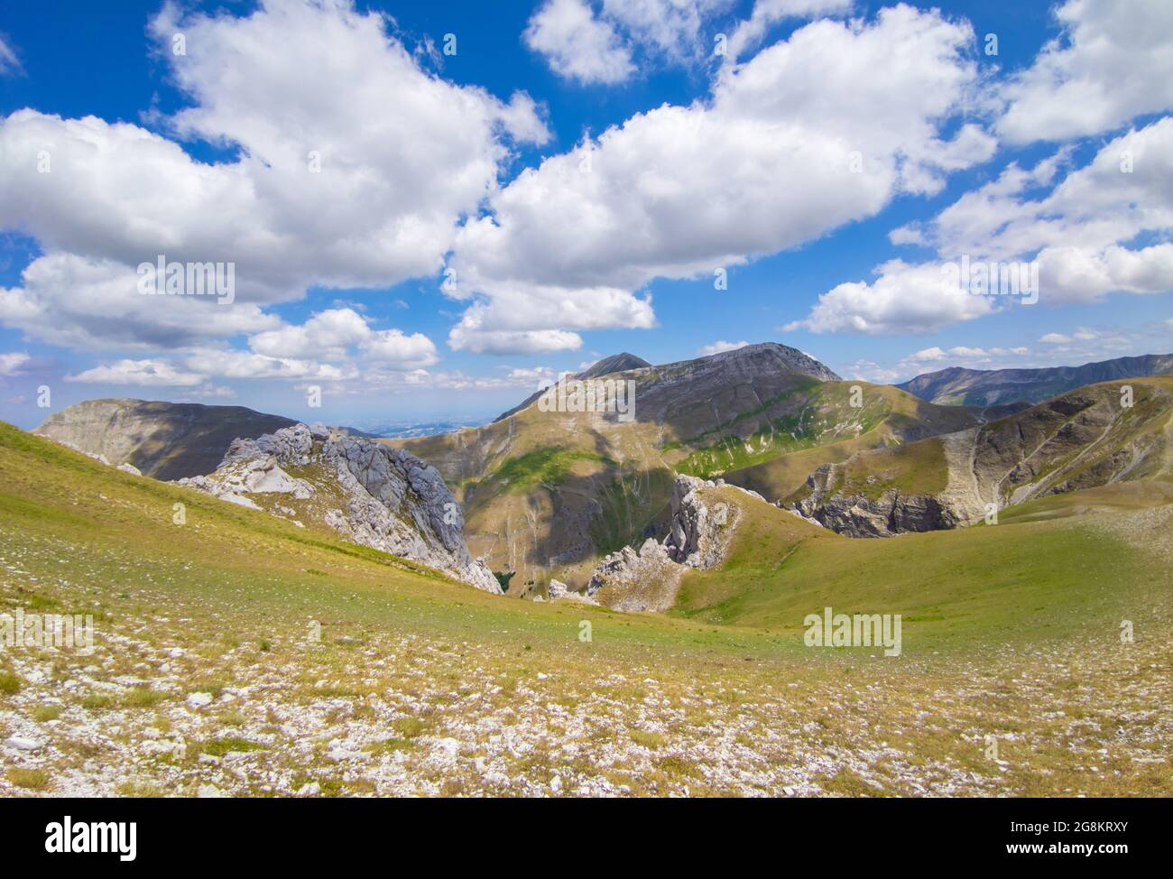 Monte Bove in Ussita (Italy) The landscape summit of Mount Bove, nord