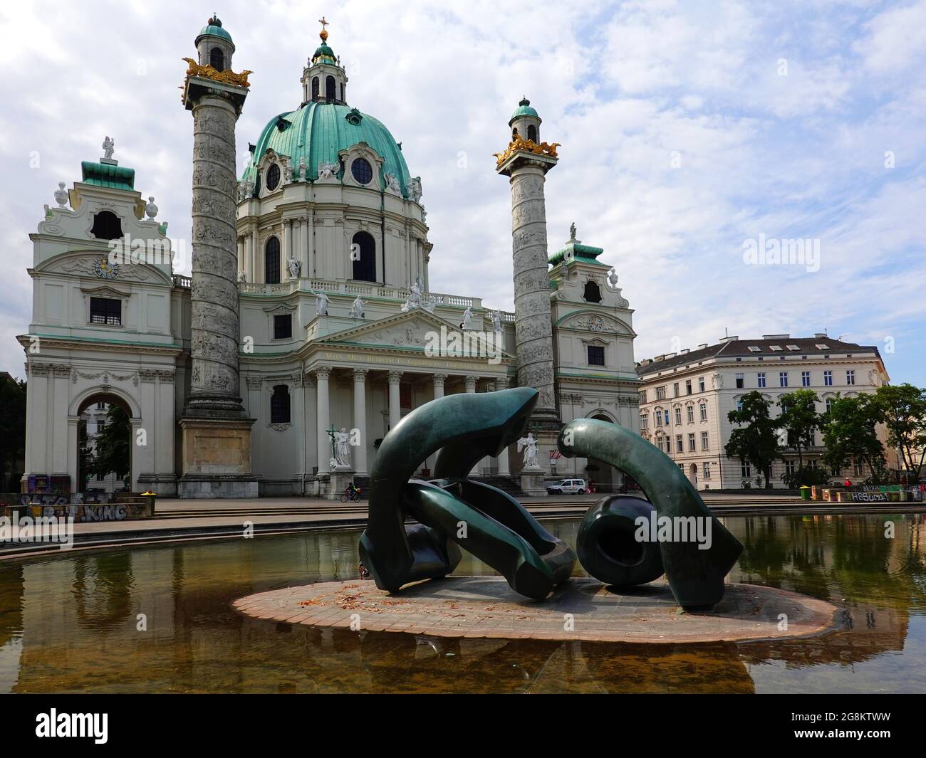 Wien, Kirche, Wien Architektur, Karlsplatz und Karlskirche, Wien, Austria, Europe Stock Photo