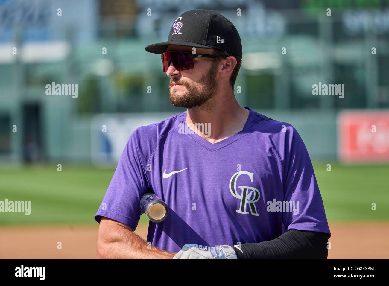 August 4 2021: Colorado Rockies outfielder Connor Joe (9) during batting  practice before the game with Colorado Rockies held at Coors Field in  Denver Co. David Seelig/Cal Sport Medi Stock Photo - Alamy