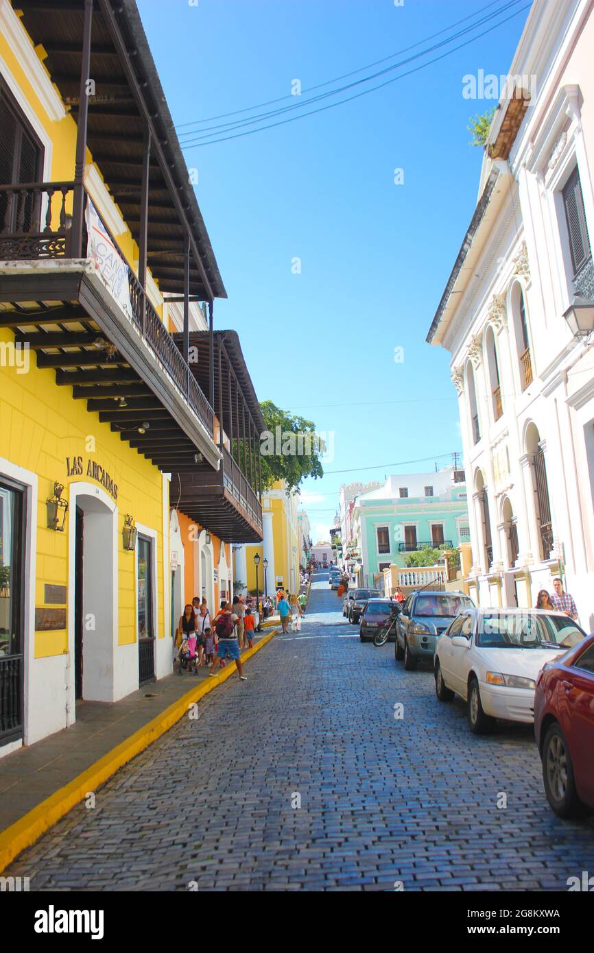 Street in old San Juan, Puerto Rico Stock Photo - Alamy