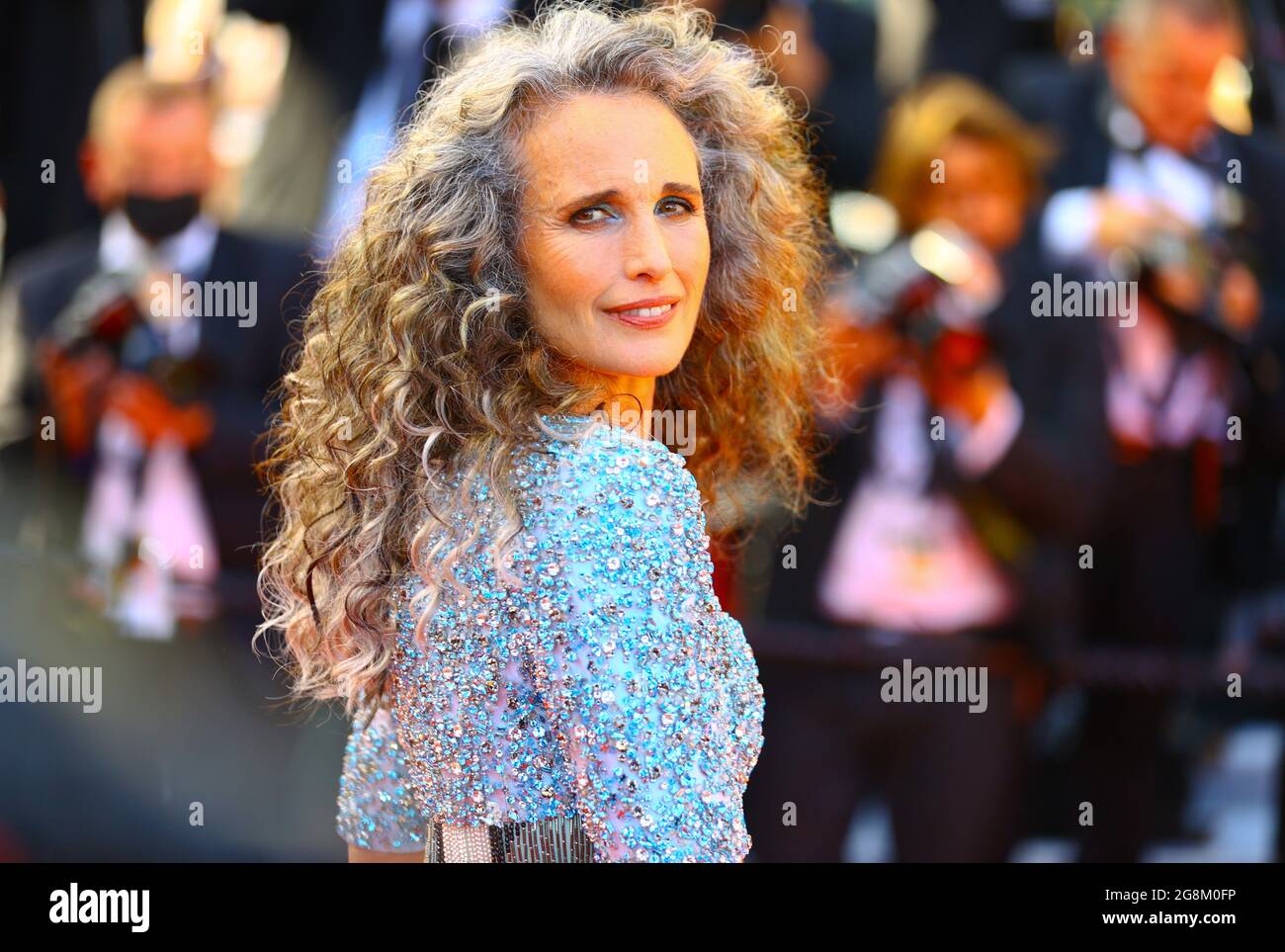 Cannes, Frankreich. 06th July, 2021. Cannes, France - July 06, 2021: Cannes Film Festival with Actress Andie MacDowell. McDowell, Mac, Dowell Credit: dpa/Alamy Live News Stock Photo