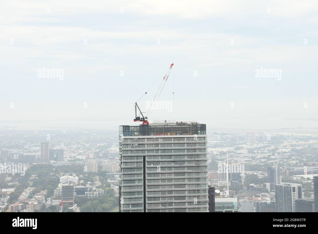 SYDNEY, AUSTRALIA - Nov 22, 2020: A high angle shot of a building under ...