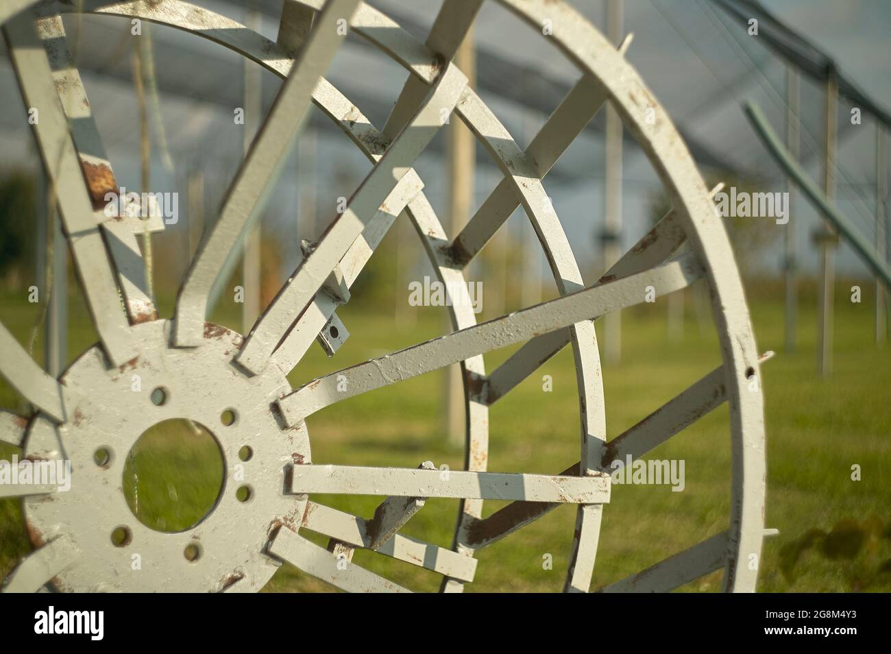 Detail of Cages for agricultural tractors in a farm Stock Photo Alamy