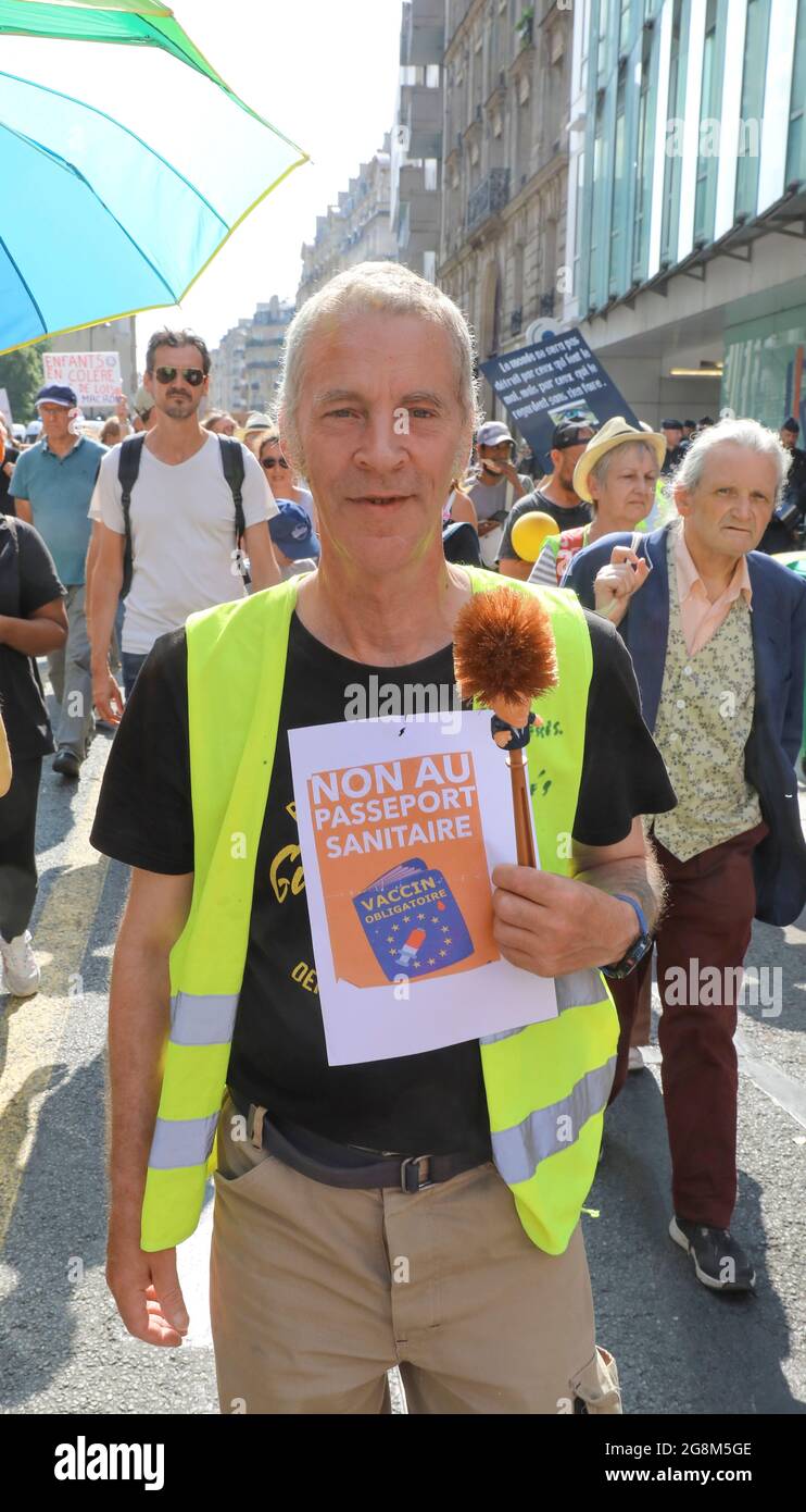 DEMONSTRATION AGAINST VACCINATION IN PARIS Stock Photo