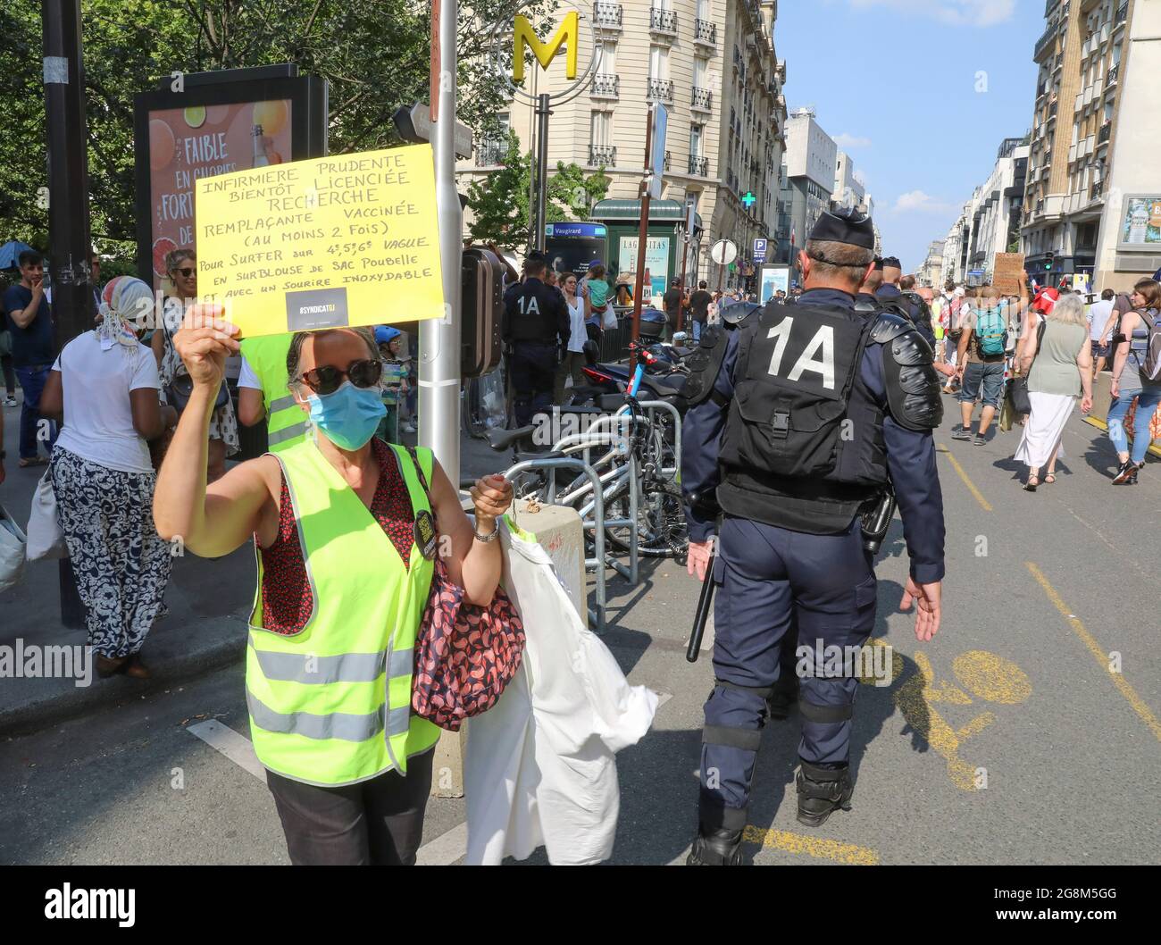 DEMONSTRATION AGAINST VACCINATION IN PARIS Stock Photo
