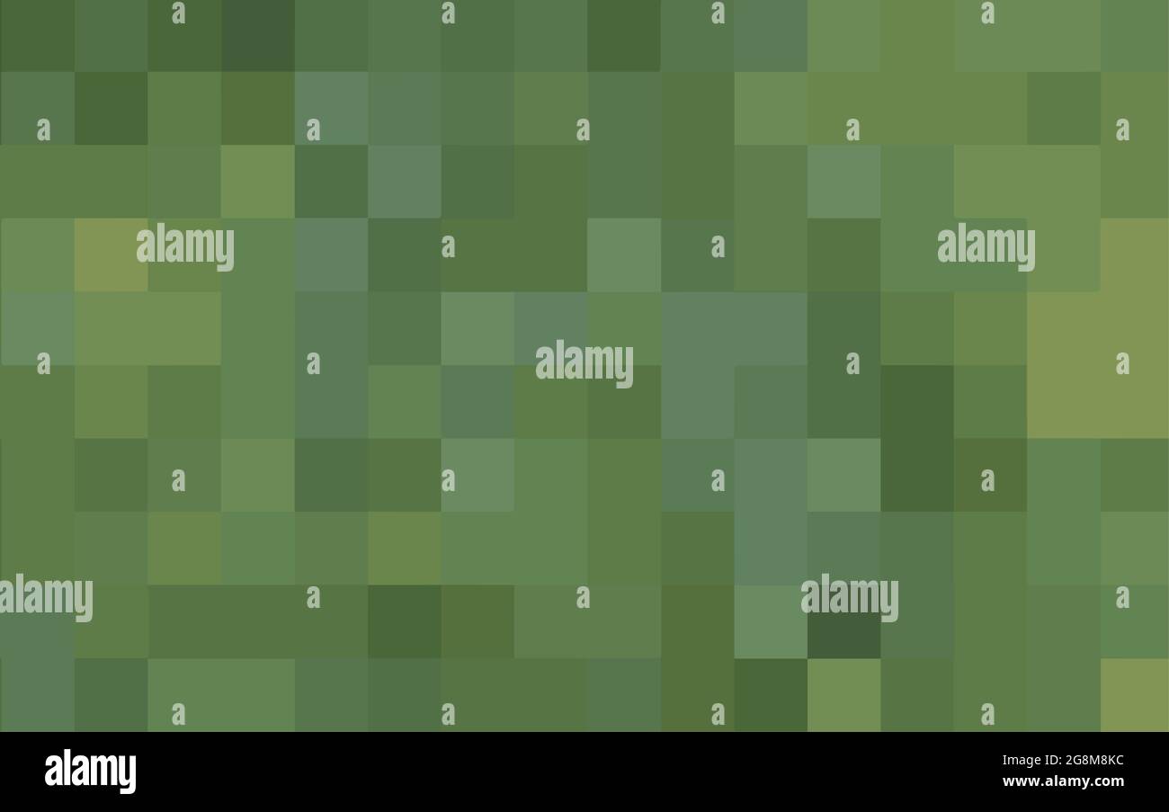 Abstract pixel green background. Geometric texture from green squares