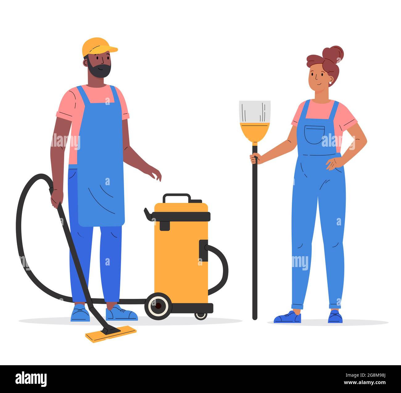 Professional housekeeper service cleaning Cut Out Stock Images Professional housekeeper service cleaning Cut Out Stock Images