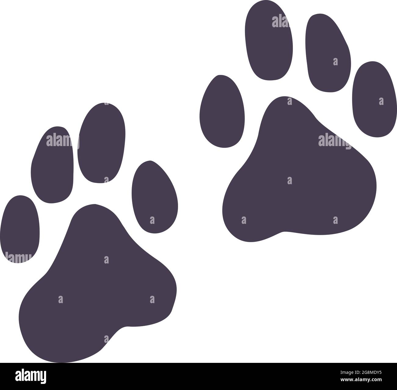 Foot prints of dog or cat steps Stock Vector Image Art Alamy