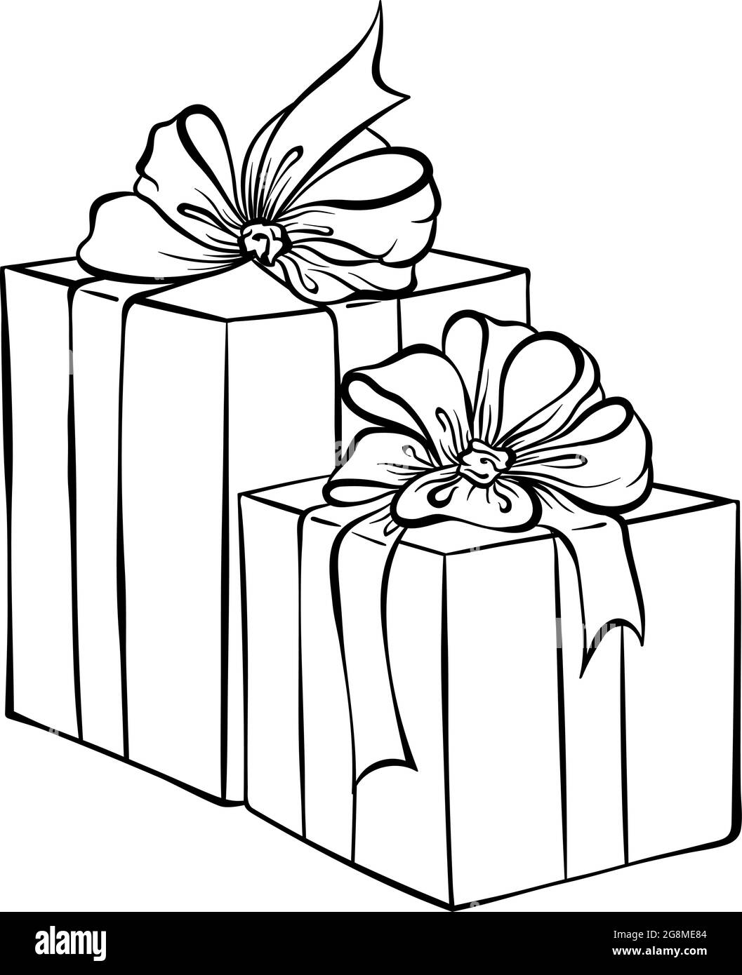 Two gift boxes with bows Stock Vector Image & Art Alamy
