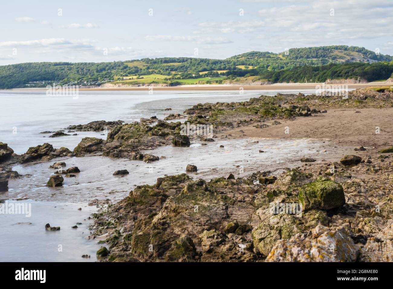 walking-on-the-lancashire-coast-at-silverdale-on-a-hot-summers-day-with