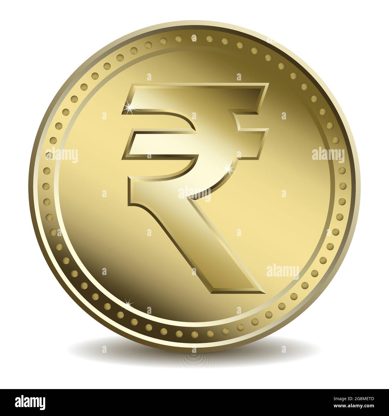 Vector illustration of Rupee gold coin Stock Vector Image & Art - Alamy