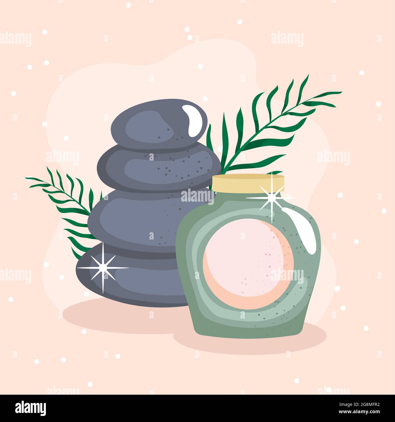 spa rocks and bottle treatment icons Stock Vector Image & Art - Alamy