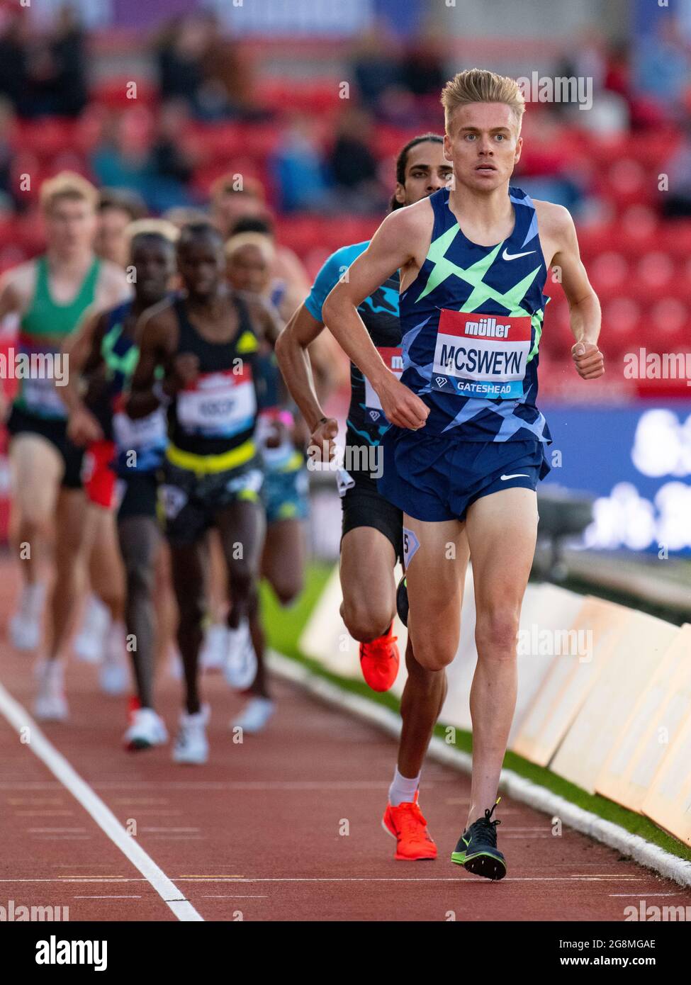Gateshead England July 13 Stewart Mcsweyn Aus Competing In The 3000m During The Muller British Grand Prix Part Of The Wanda Diamond League At G Stock Photo Alamy