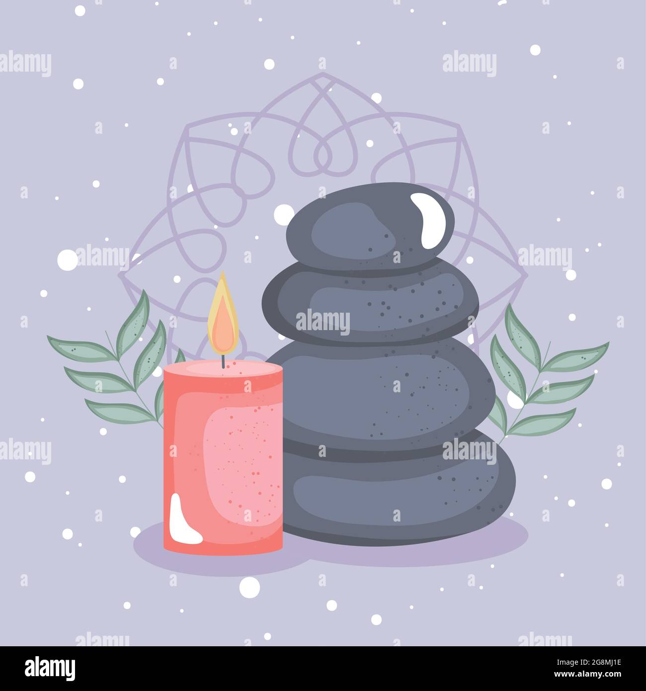 spa rocks and candle treatment icons Stock Vector Image & Art - Alamy