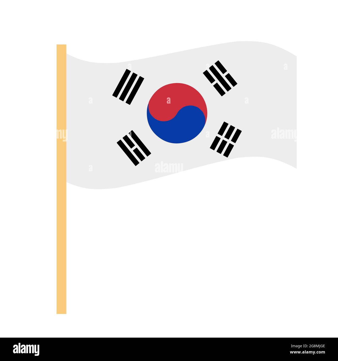 Cùng xem các biểu tượng của cờ Hàn Quốc được tạo hình phẳng phiu trên nền trắng tinh khôi. Tuy giản đơn nhưng chúng mang trong mình ý nghĩa và tầm quan trọng vô cùng lớn với đất nước Hàn Quốc. Hãy bấm vào hình và khám phá thế giới cờ hiệu của Hàn Quốc.