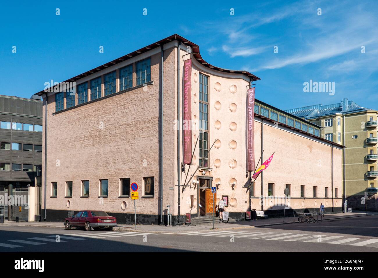 Nordic Classicism of Helsingin taidehalli or Kunsthalle Helsinki in Etu-Töölö district of Helsinki, Finland Stock Photo