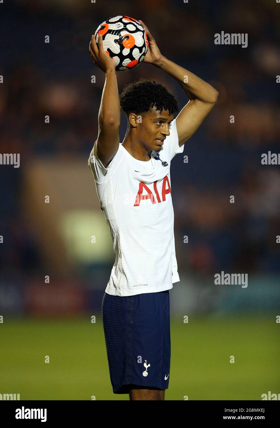 Tottenham Hotspur's Brooklyn Lyons-Foster during the pre-season friendly match at the JobServe Community Stadium, Colchester. Picture date: Wednesday July 21, 2021. Stock Photo