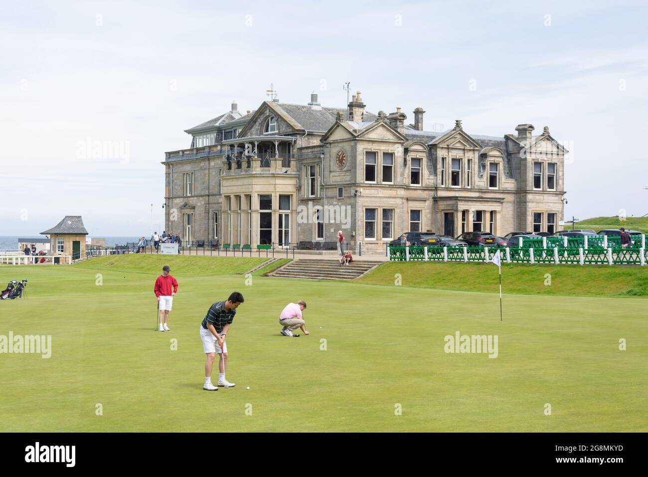 The Green on 18th fairway, The Old Course, The Royal and Ancient Golf Club of St Andrews, St Andrews, Fife, Scotland, United Kingdom Stock Photo