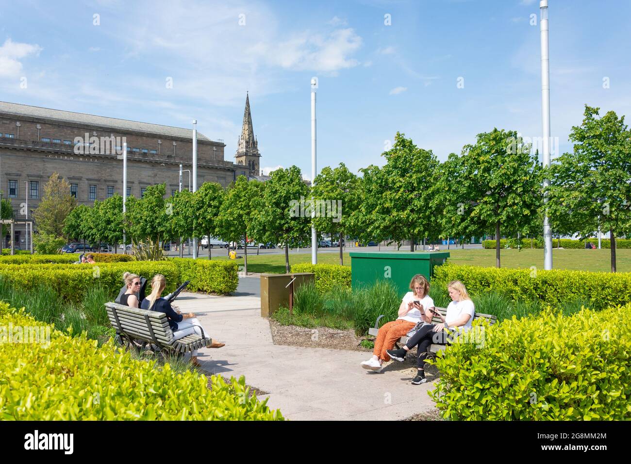 Slessor Gardens on waterfront, Dock Street, Dundee City, Scotland, United Kingdom Stock Photo