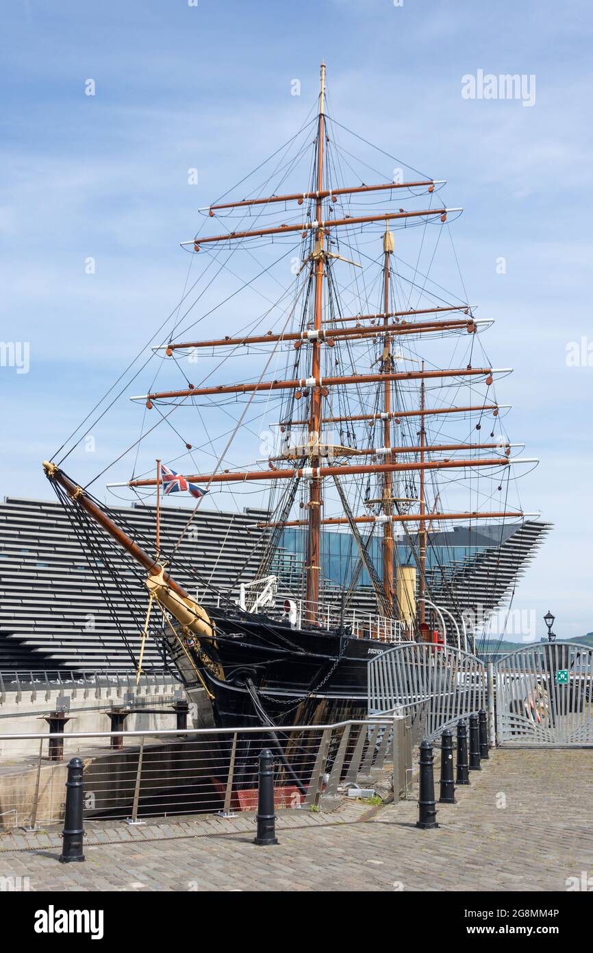 Captain Scott's RRS Discovery ship, Discovery Point, Discovery Quay, Dundee City, Scotland, United Kingdom Stock Photo