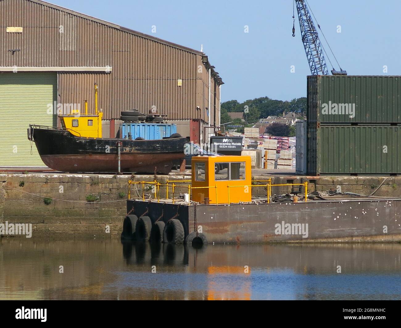 The harbour at Glasson Dock opened in 1787 and remains a small but