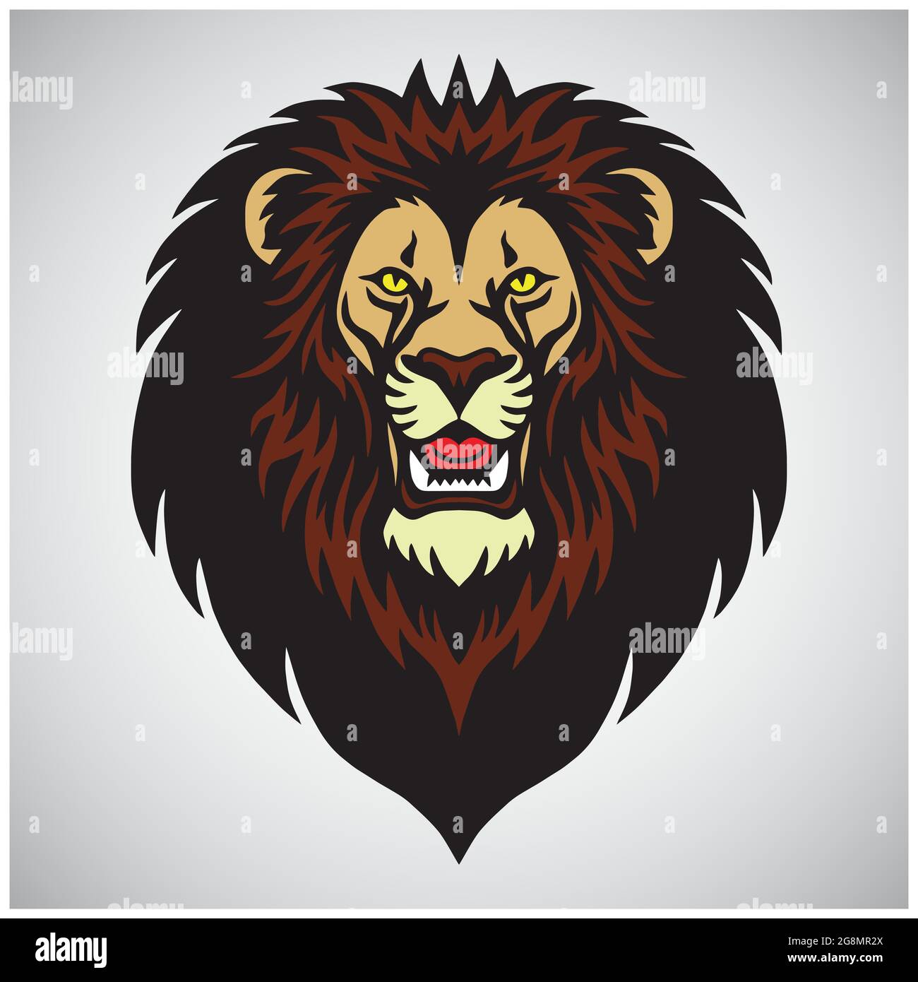 Lion face roar hi-res stock photography and images - Alamy