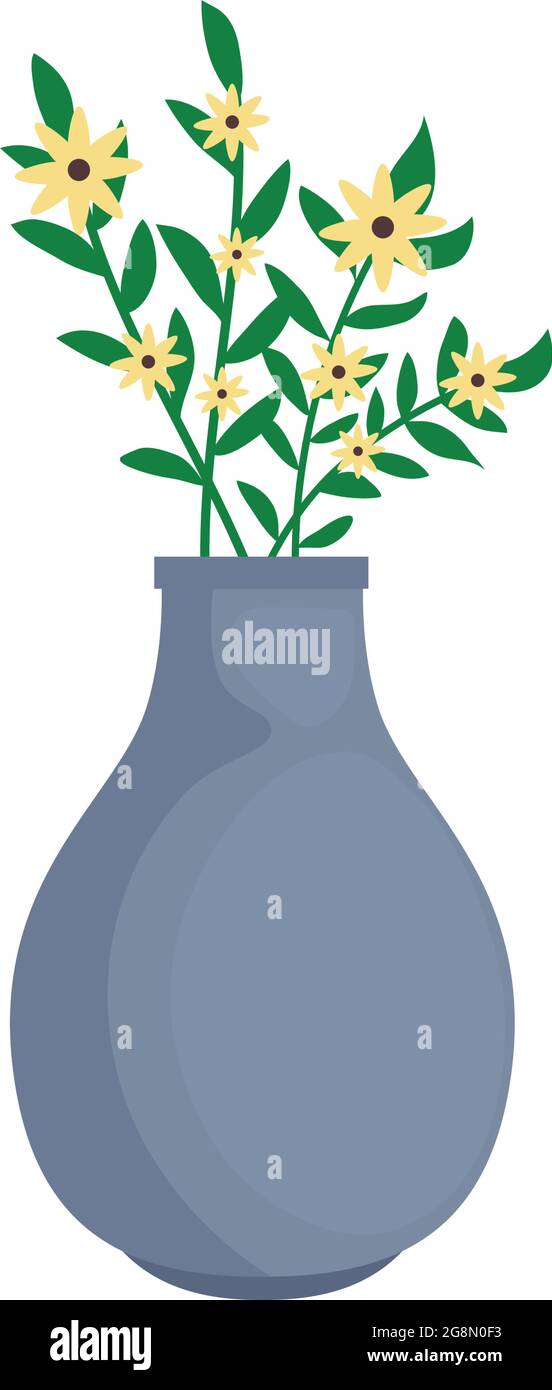 vase with flowers Stock Vector Image & Art - Alamy