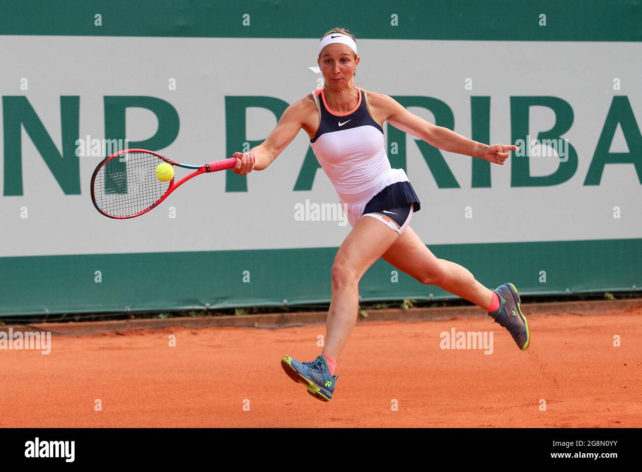 Gdansk, Poland. 21st July, 2021. Tamara Korpatsch (GERMANY) plays against Weronika Falkowska (POLAND) during the BNP Paribas Poland Open Tournament ( WTA 250 category) in Gdynia