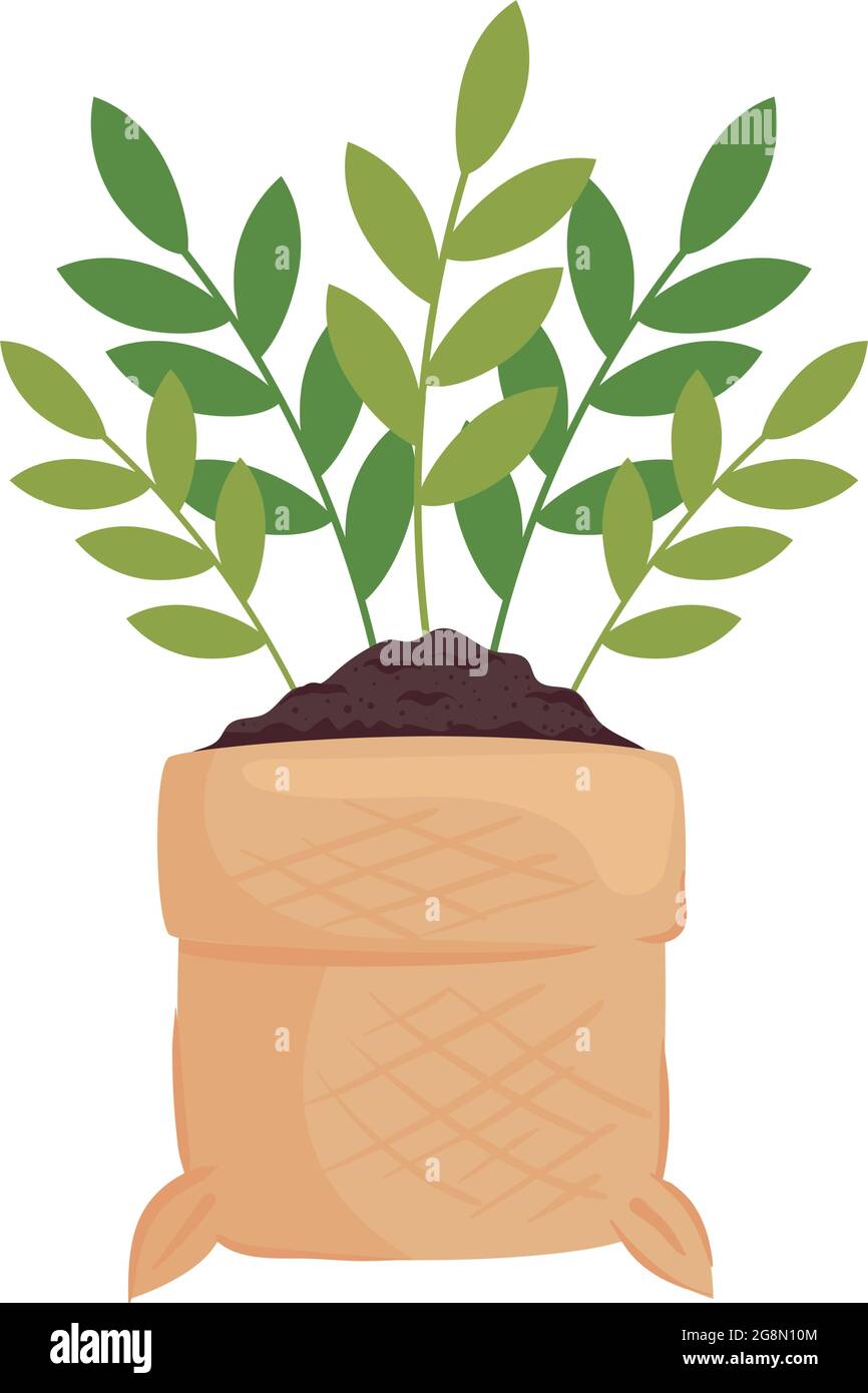 plant in sack Stock Vector Image & Art - Alamy