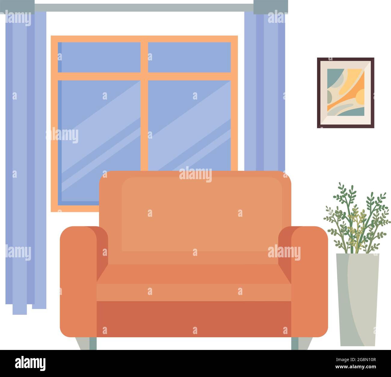 interior of living room Stock Vector Image & Art - Alamy