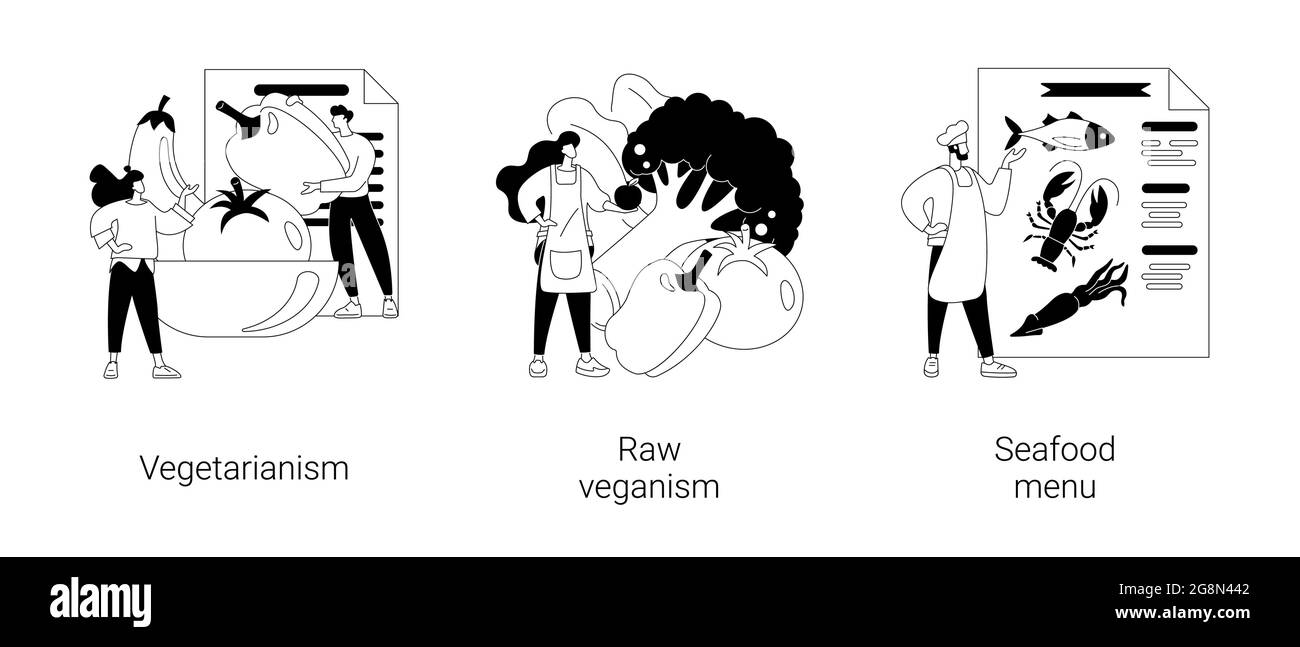 Organic food diet abstract concept vector illustrations Stock Vector ...
