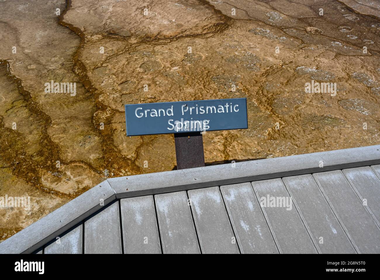 Yellowstone NP, WY, USA - July 11, 2020: The Grand Pristmatic Spring Stock Photo