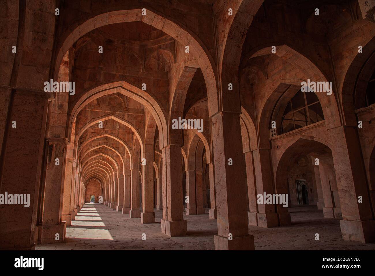 Beautiful arches of Jami masjid, Mandu Stock Photo