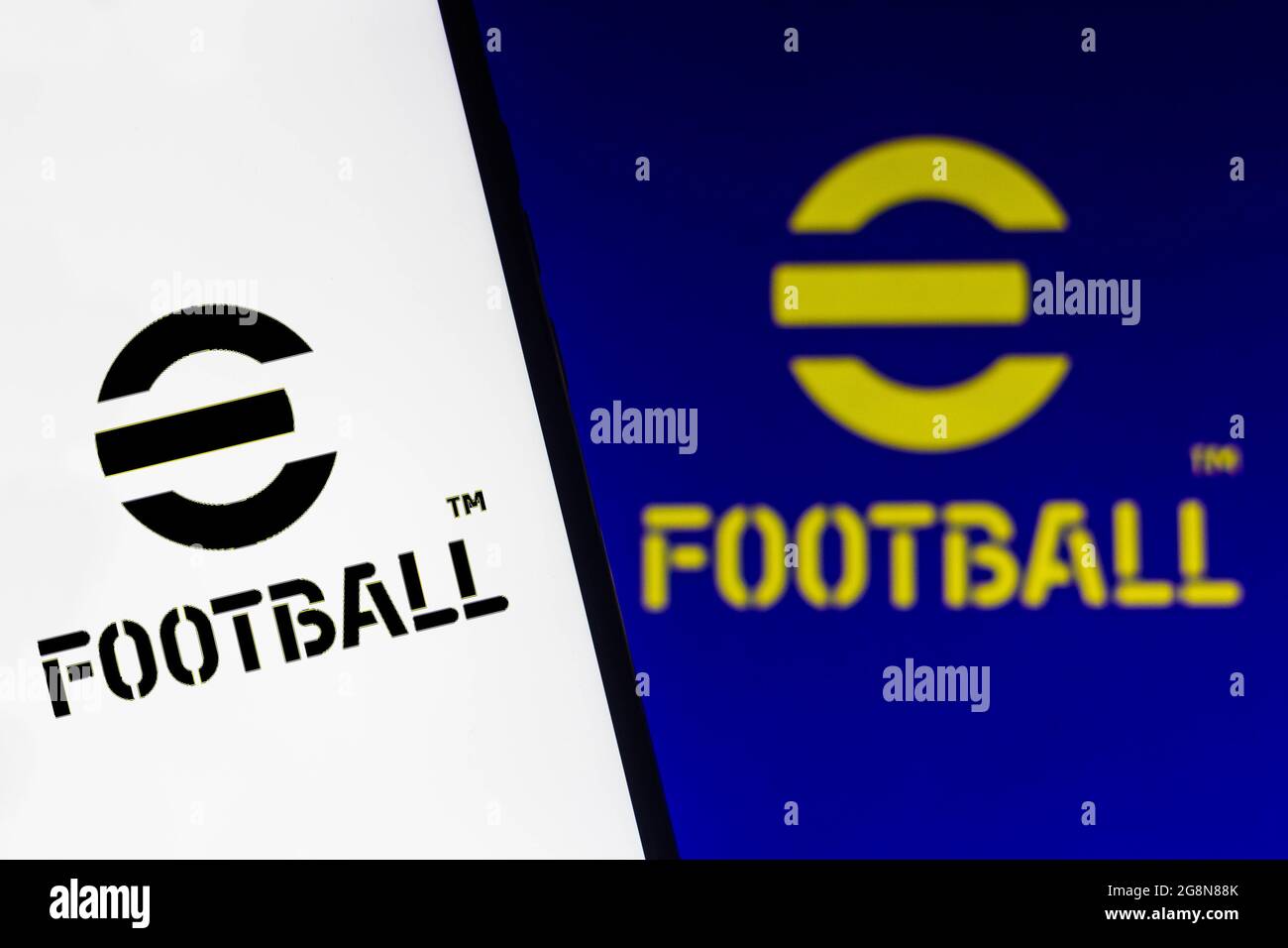 Brazil 21st July 21 In This Photo Illustration Efootball Logo Game Seen Displayed On A Smartphone Konami Reveals That Pro Evolution Soccer Pes Will Be Called Efootball And Will Be Free For