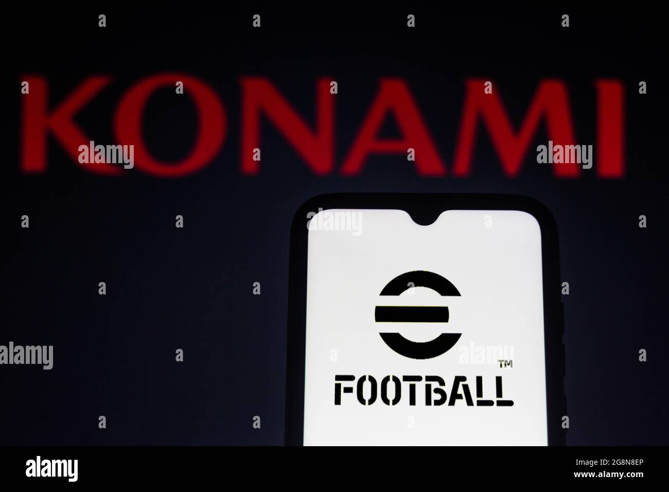 Brazil 21st July 21 In This Photo Illustration Efootball Logo Game Seen Displayed On A Smartphone Konami Reveals That Pro Evolution Soccer Pes Will Be Called Efootball And Will Be Free For