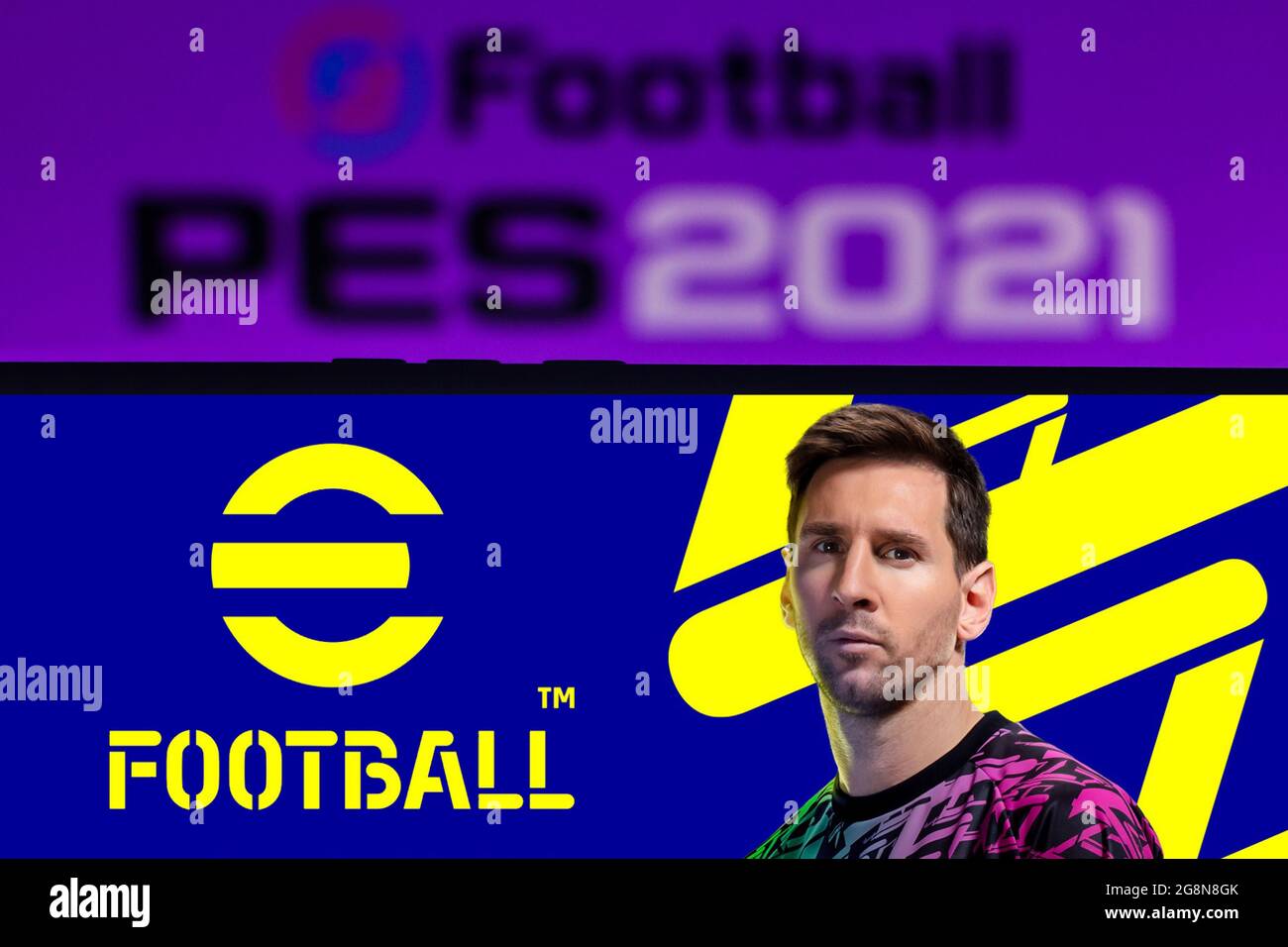 In this photo illustration, eFootball logo game seen displayed on a ...