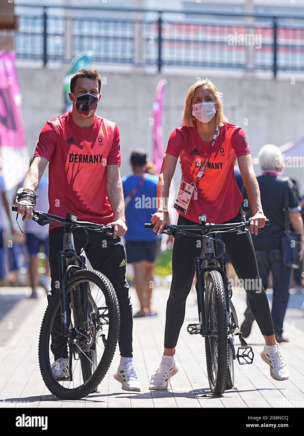 Tokio, Japan. 22nd July, 2021. Water jumper Patrick Hausding (l) and