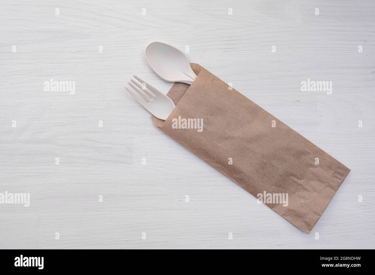 Disposable Spoon Fork Set Stock Photo