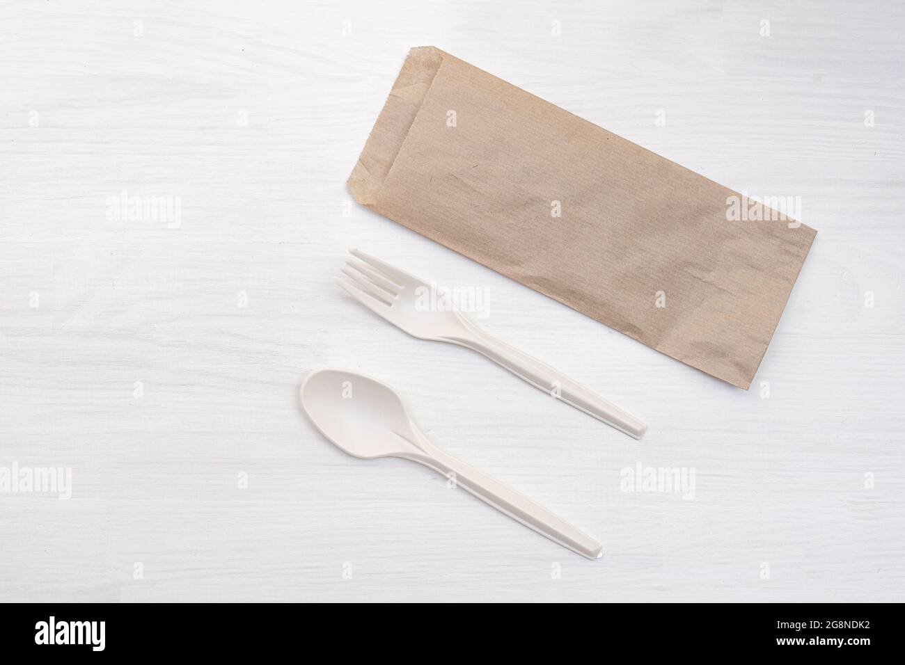 Disposable Spoon Fork Set Stock Photo