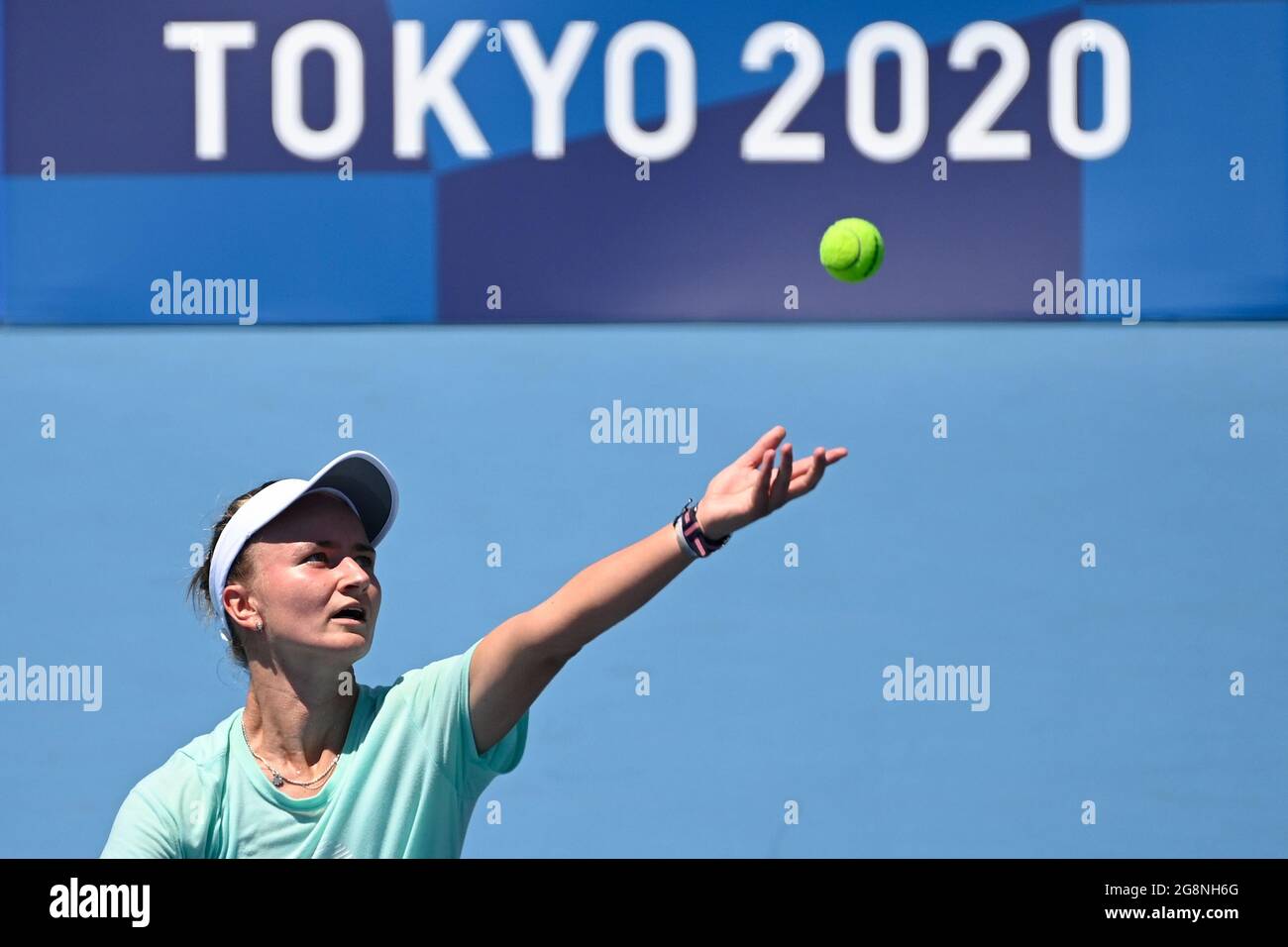 Tokyo, Japan. 22nd July, 2021. Czech Barbora Krejcikova Practices For ...