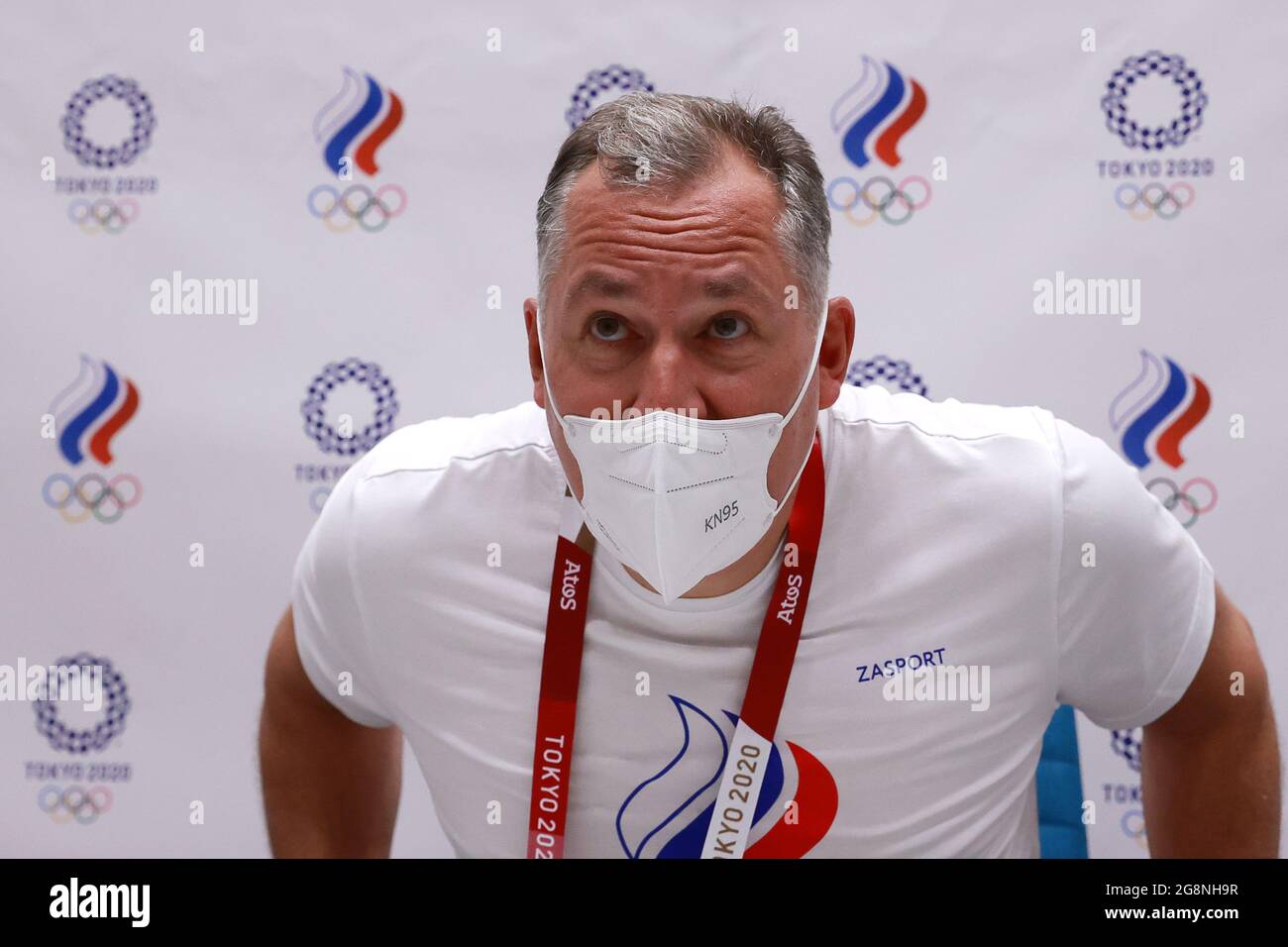 Tokyo Japan July 22 21 Russian Olympic Committee President Stanislav Pozdnyakov Gives A Press Conference Ahead Of The Summer Olympics Tokyo Was To Host The Summer Olympic Games On Tokyo Japan July 22 21 Russian Olympic Committee President Stanislav Pozdnyakov Gives A Press Conference Ahead Of The Summer Olympics Tokyo Was To Host The Summer Olympic Games On