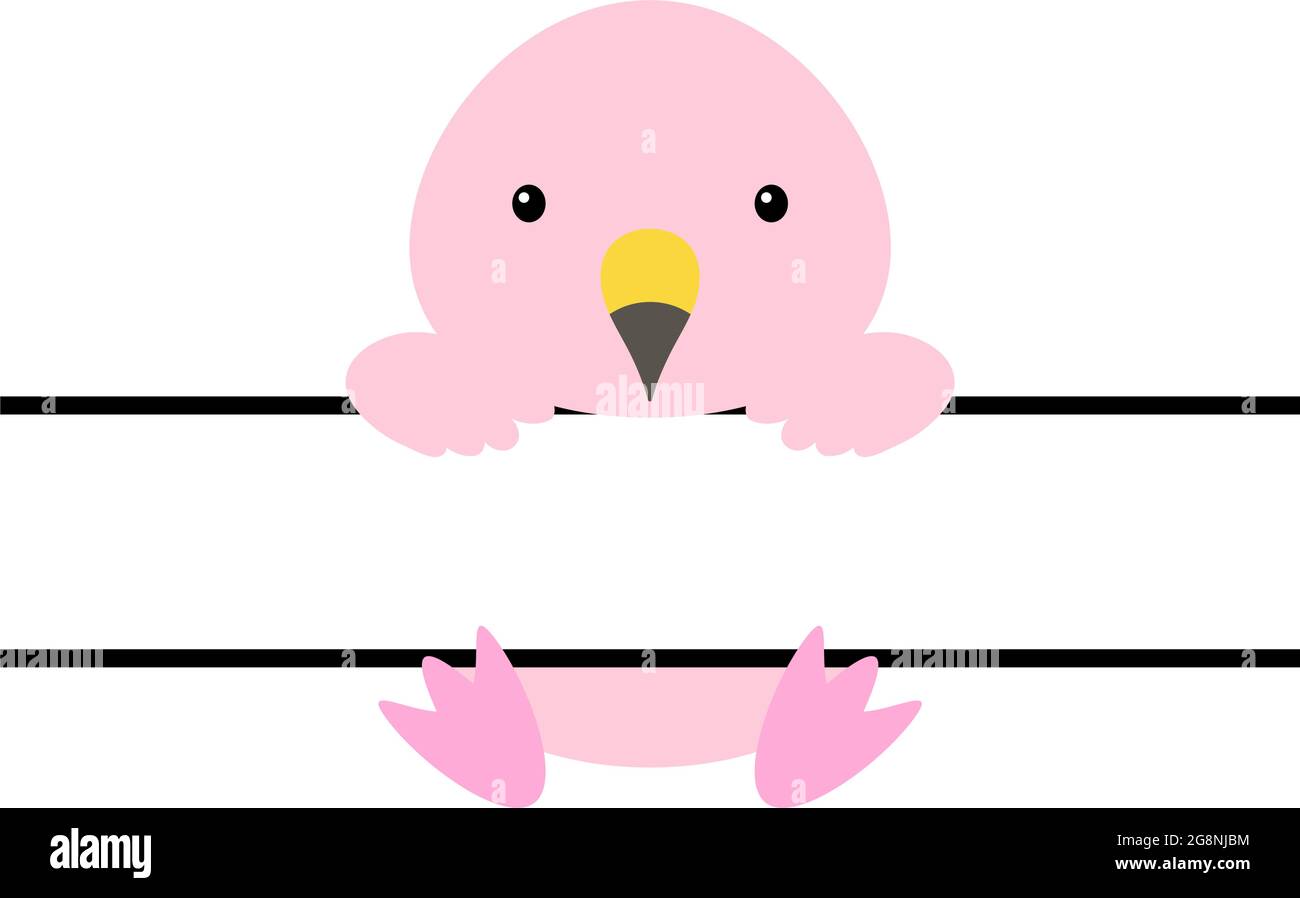 Cute flamingo split monogram. Funny cartoon character for shirt,  scrapbooking, print, greeting cards, baby shower, invitation, home decor.  Bright colo Stock Vector Image & Art - Alamy