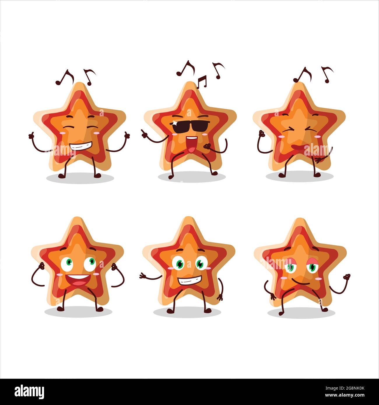 An image of star icon dancer cartoon character enjoying the music ...