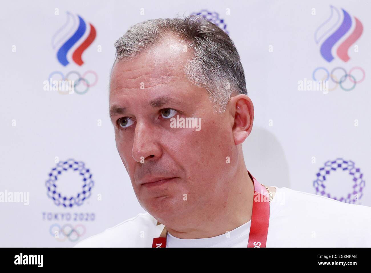 Tokyo Japan July 22 21 Russian Olympic Committee President Stanislav Pozdnyakov Gives A Press Conference Ahead Of The Summer Olympics Tokyo Was To Host The Summer Olympic Games On Tokyo Japan July 22 21 Russian Olympic Committee President Stanislav Pozdnyakov Gives A Press Conference Ahead Of The Summer Olympics Tokyo Was To Host The Summer Olympic Games On
